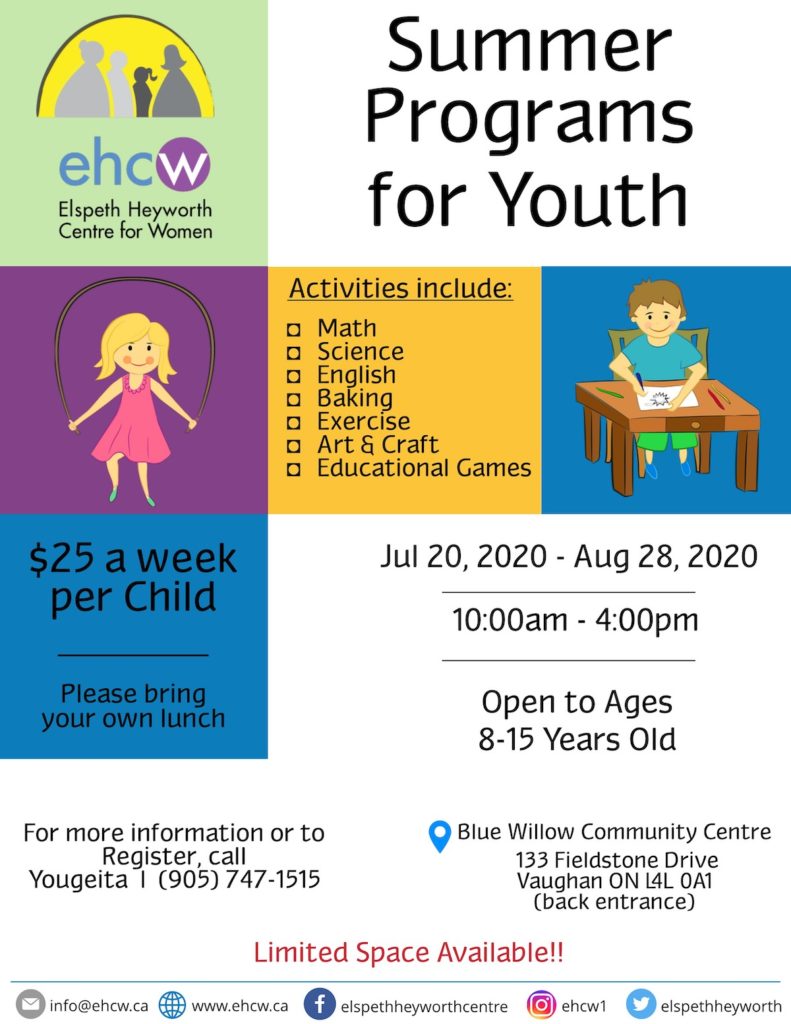 2020 Summer Programs for Youth Elspeth